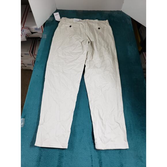 Goodfellow Pants Size 32x32 Mens Beige Chino Khaki Stretch Work Pleated NWT - Picture 13 of 15